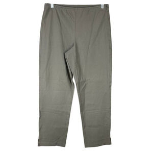 Eileen Fisher Organic Stretch Cotton Twill Slim Ankle Pant Smoke Women's PP NWT